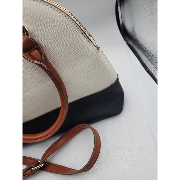 Anne Klein Crossbody Handbag Tan And Black - Picture 4 of 16